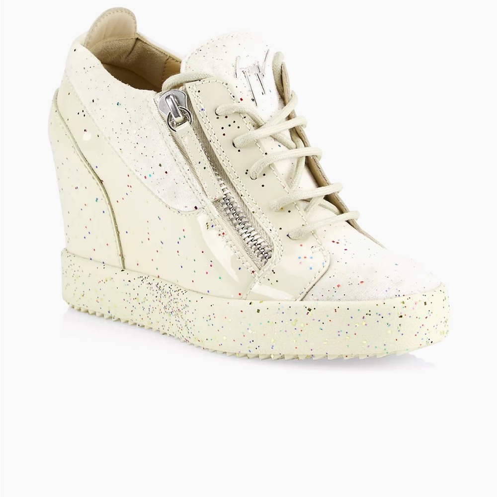 Giuseppe Zanotti glitter wedge sneakers